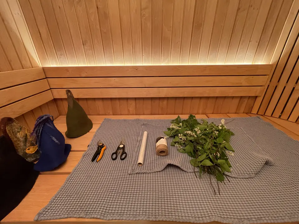 How to Make a Bird Cherry Sauna Whisk for Natural Almond Aroma